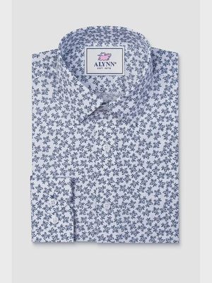 White Floral Classic Fit Shirt