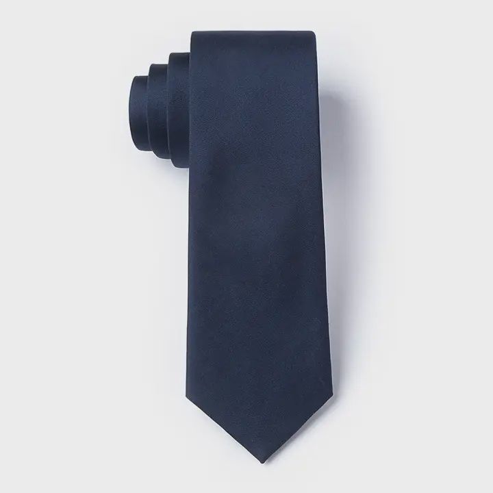 Silk Navy Skinny Tie