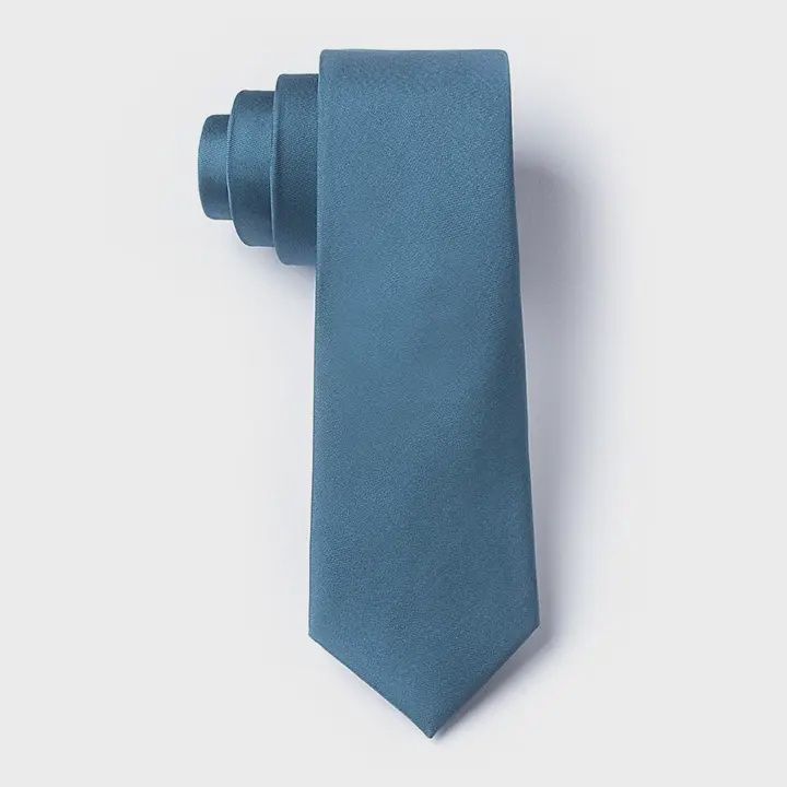 Silk Slate Skinny Tie
