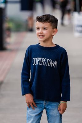 Cooperstown Kids Sweater - Navy