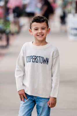 Cooperstown Kids Sweater - Cream