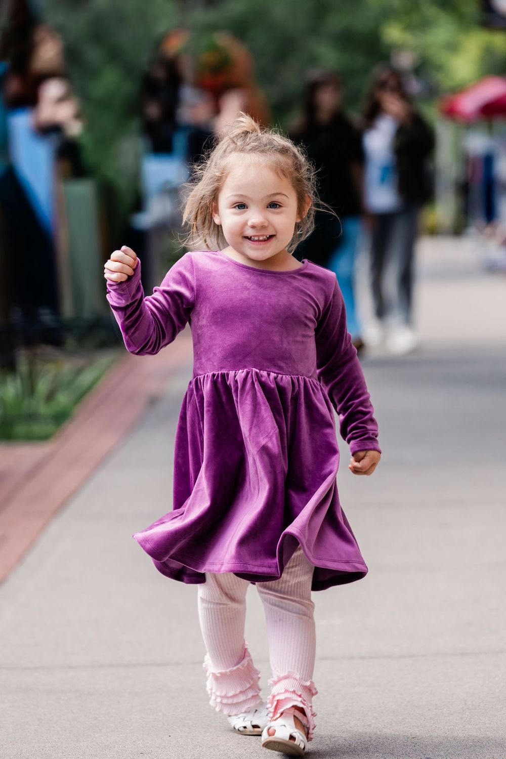 Cosmic Berry Velvet Dress
