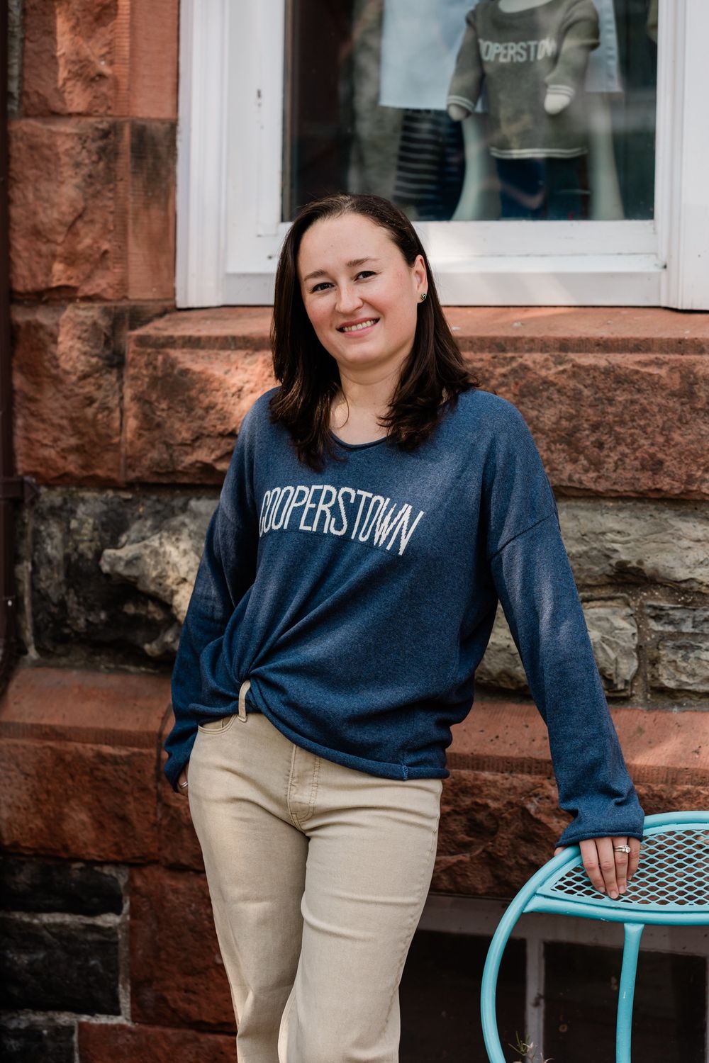 Cooperstown V-Neck Sweater - Light Navy