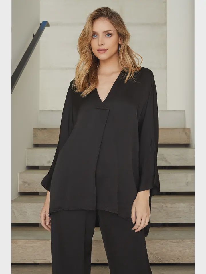 Silky Dolman Sleeve Blouse