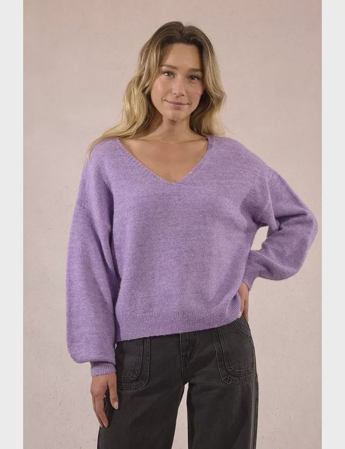 Purple Shimmer Sweater