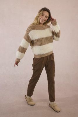 Fuzzy Stripe Sweater