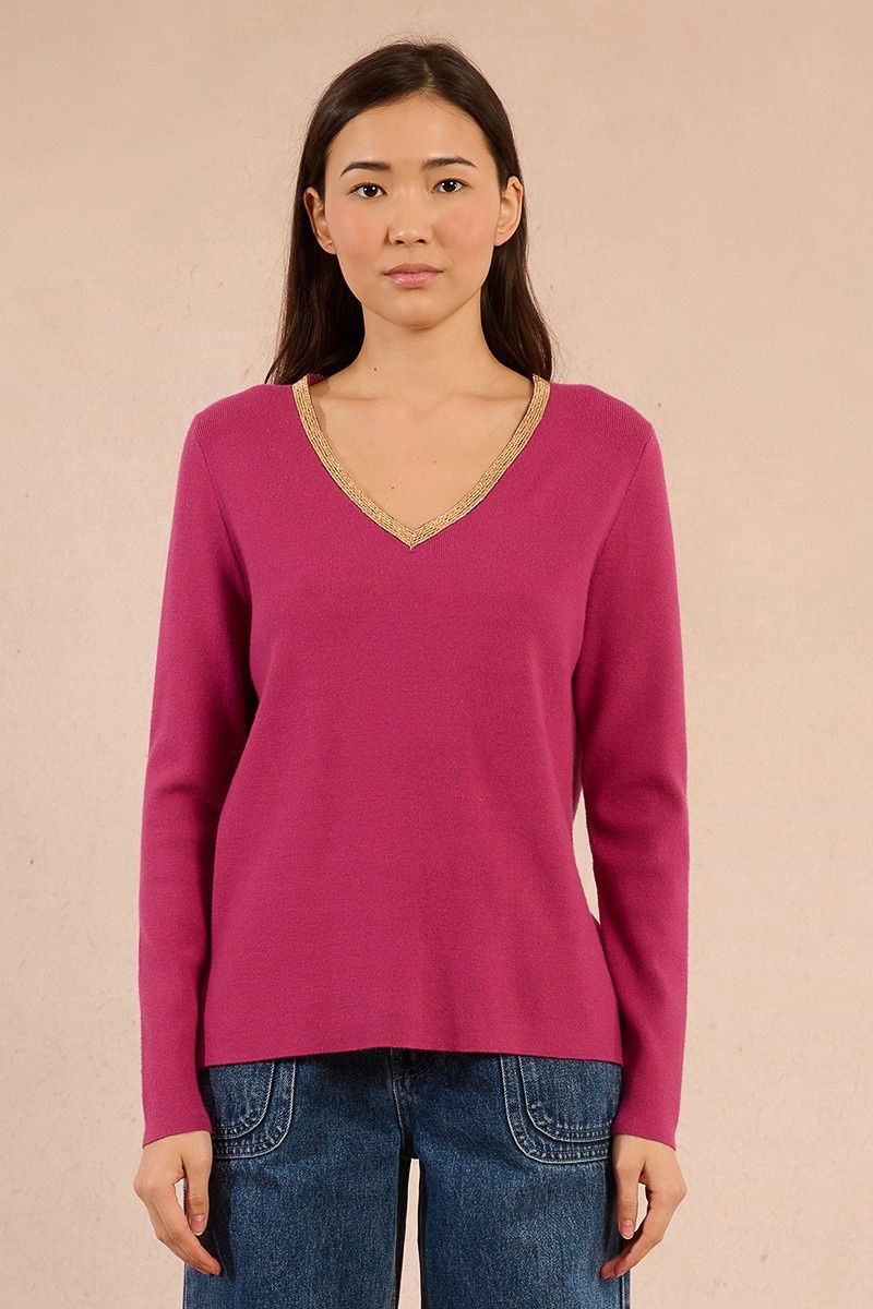 Gold V Neck Sweater