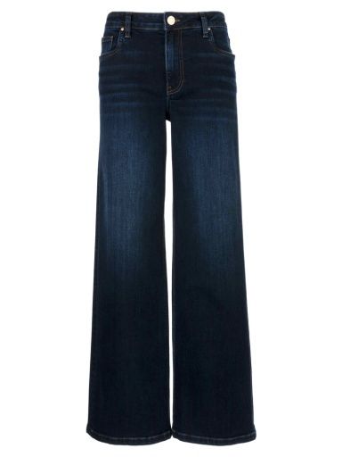 JEAN HIGH RISE WIDE LEG CLEAN HEM, Size: 0