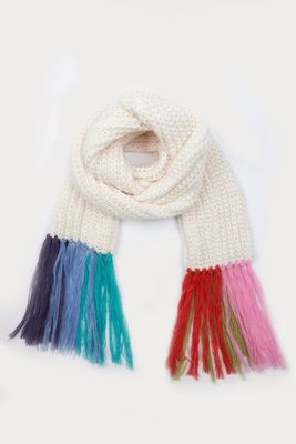 Rainbow Tassel Scarf
