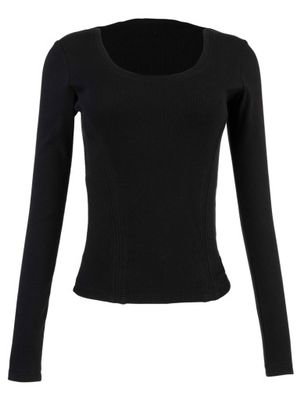 ANAHI-RIB KNIT TOP W/ STRAP FRONT AND BACK