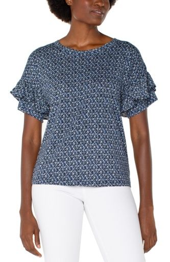 Knit Top with Ruffle, Size: XS