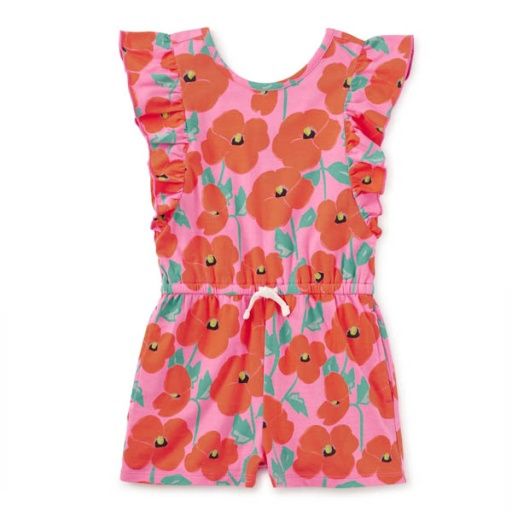 FLUTTER SLEEVE ROMPER, Size: 2