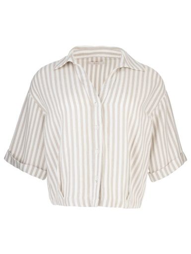 DONNA- TOP W/ FRONT &amp; BACK PLEAT, ROLLED UP SLEEVE, Size: XS