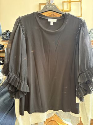 Sheer Sleeve Blouse