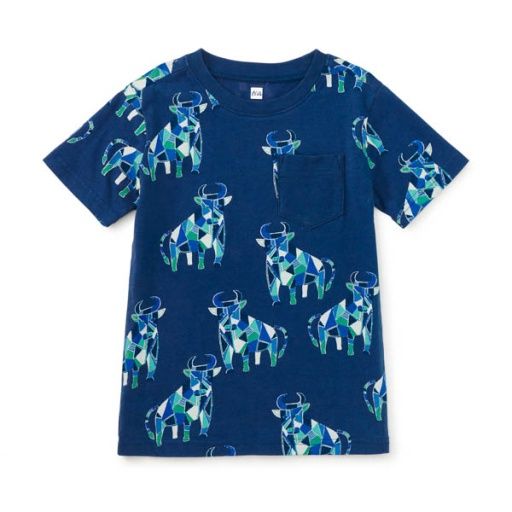 PRINTED POCKET TEE, Colour: PICASSO'S TOROS, Size: 2