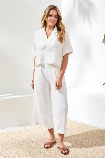 LAPEL COLLAR V-NECK SHORT SLEEVE SHIRT-OCEANPEARL, Size: XS