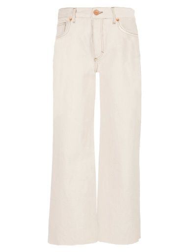 CHARLOTTE HIGH RISE WIDE LEG WITH RAW HEM - Ecru, Size: 00