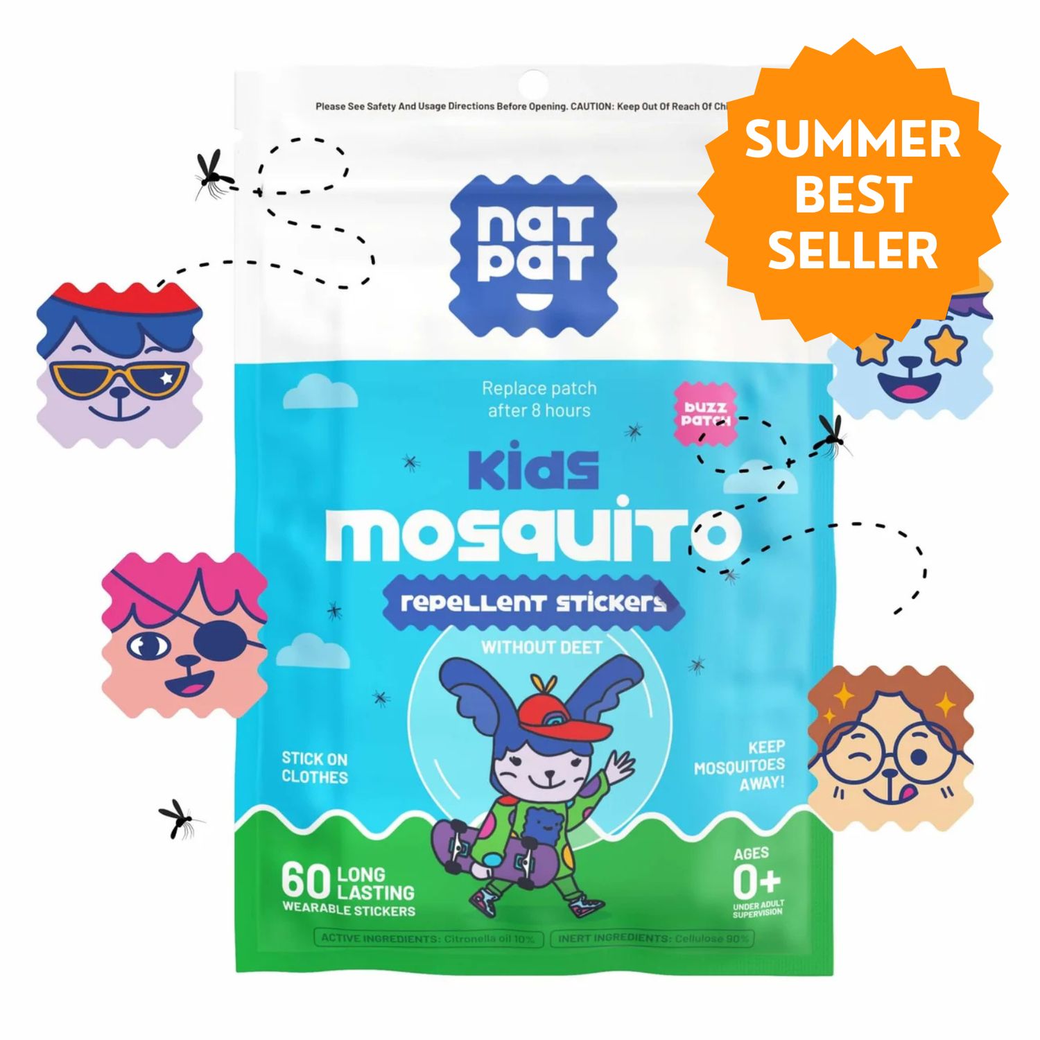 NATPAT BuzzPatch: Mosquito Patches, Natural Insect Repellent