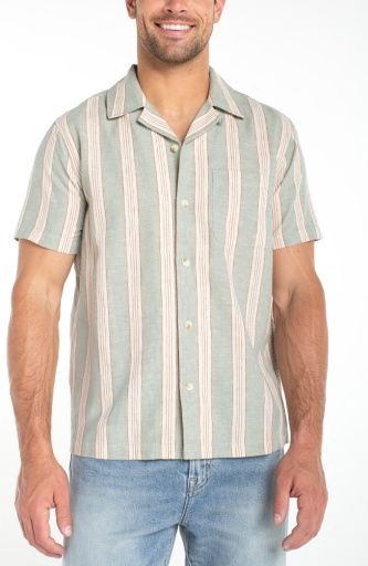 Men's S/S Button-Up Camp Shirt, Size: S