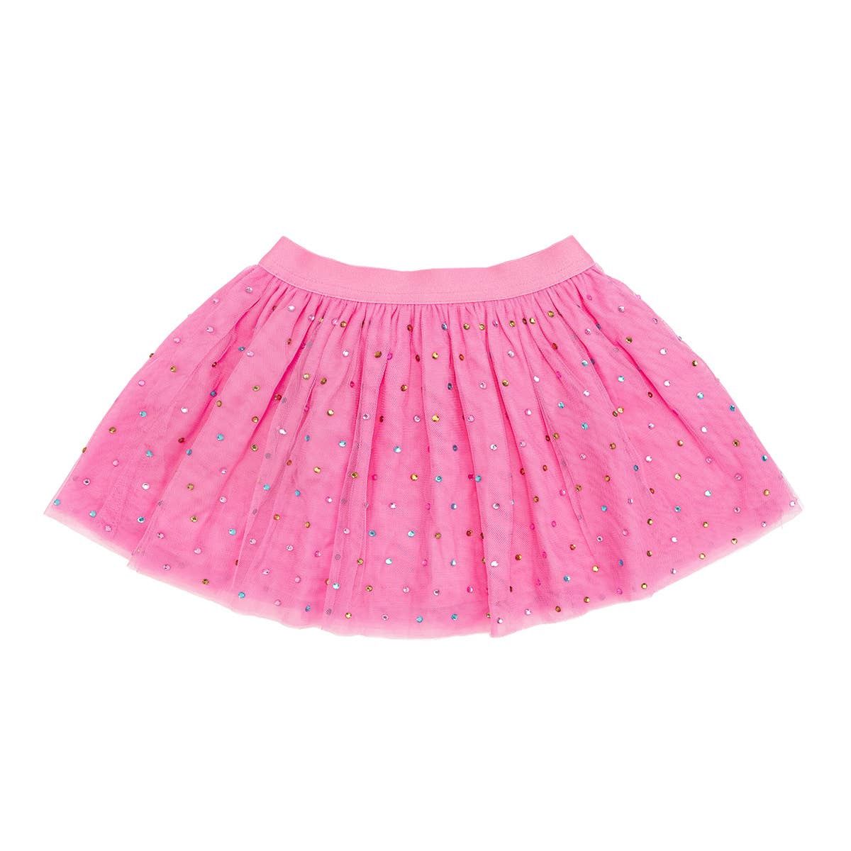 Raspberry Rhinestone Tutu Skirt