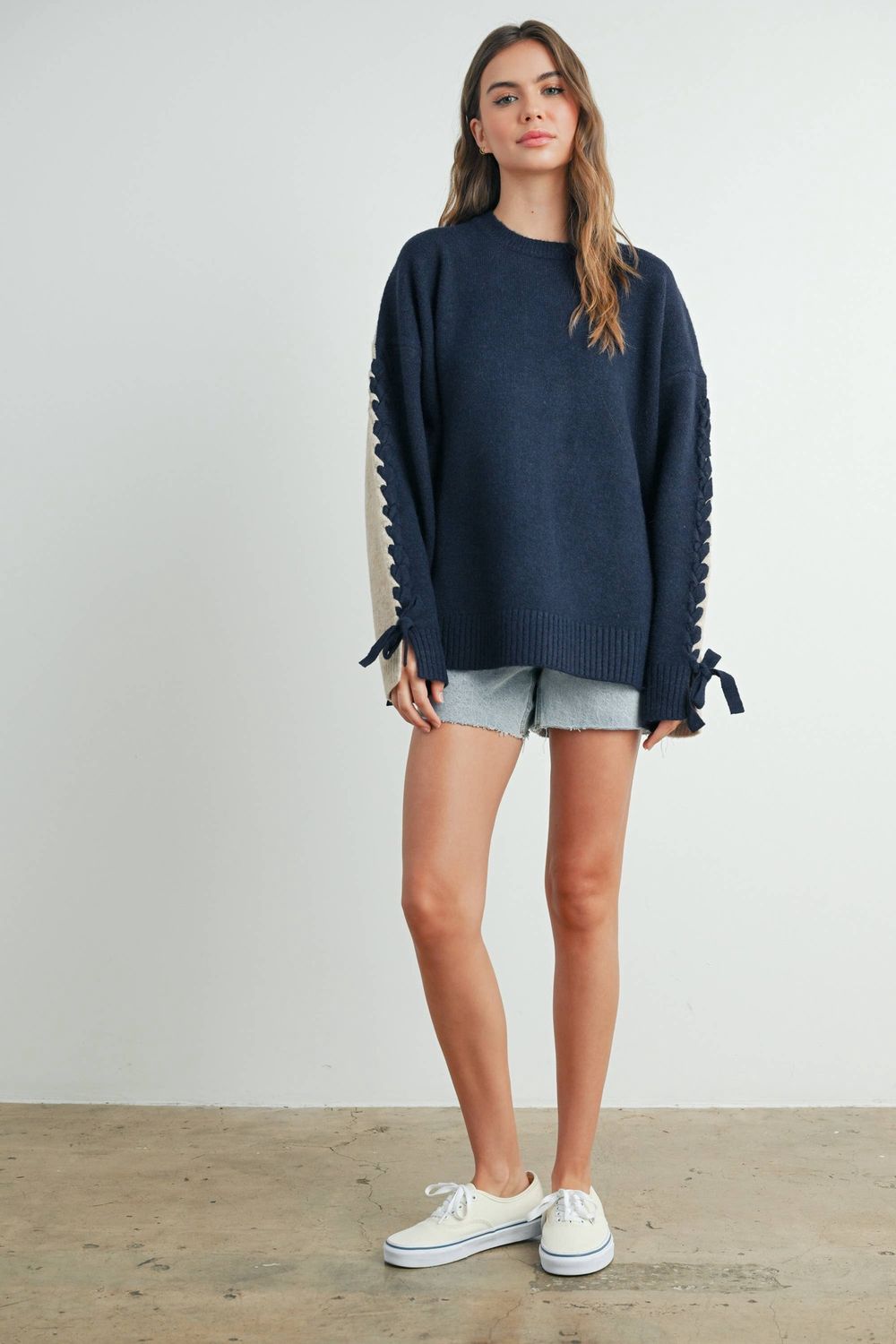 Crew Neck Long Sleeve Pullover Sweater