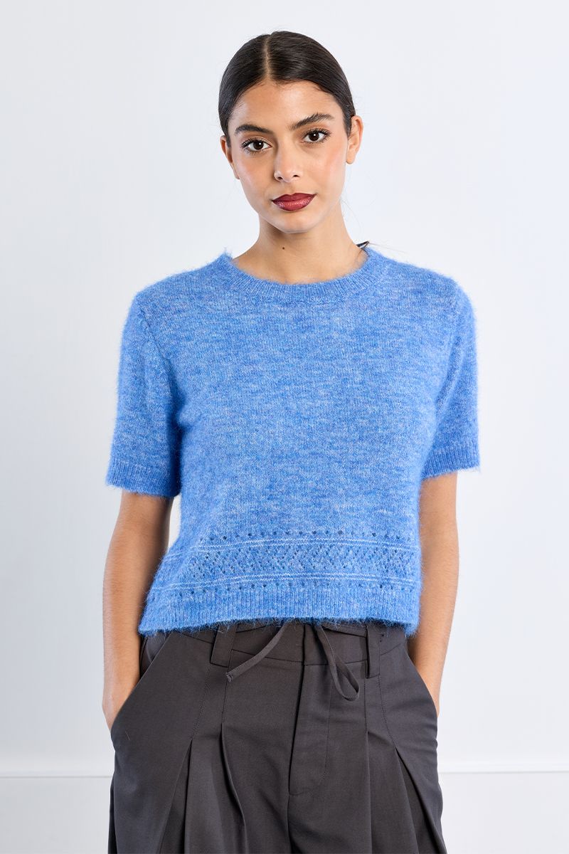 Cropped Knitted Sweater