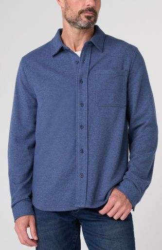 men's knit l/s button up shirt, Size: M