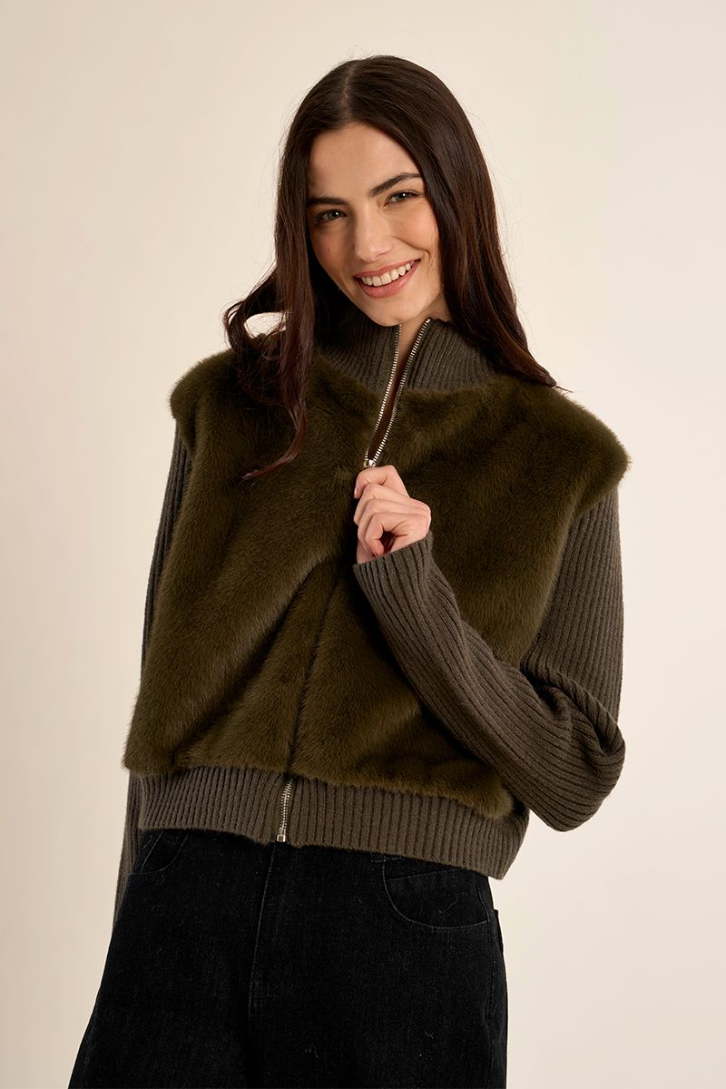 Olive Fur Jacket