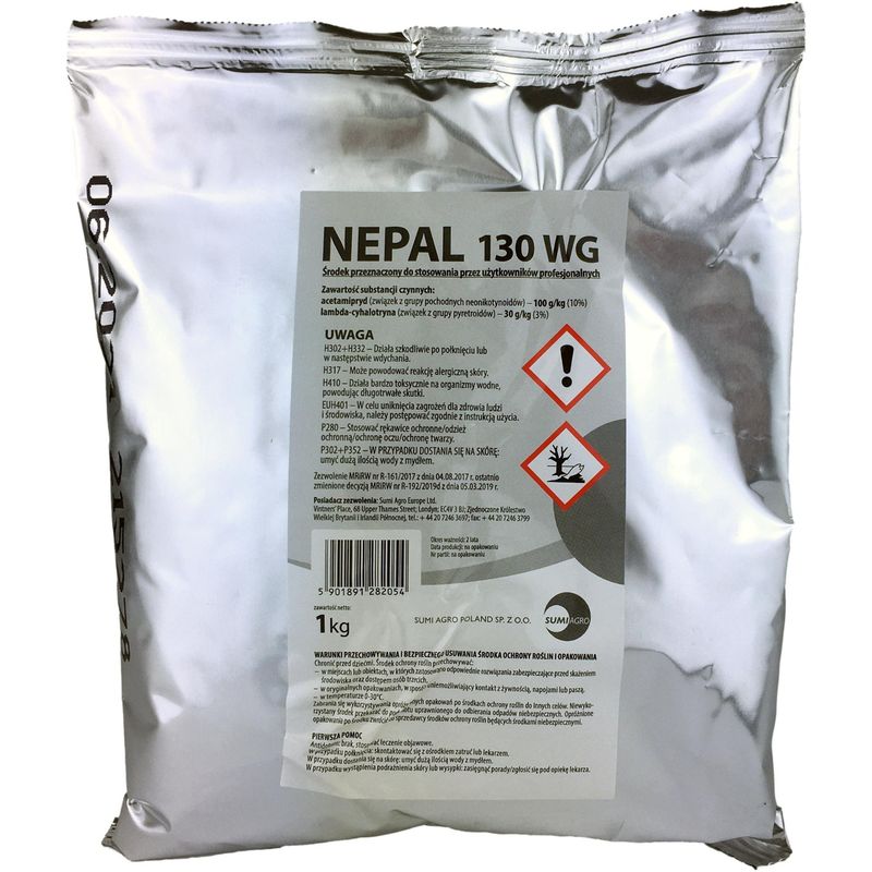 Nepal 130WG 0,25kg SUMI AGRO mszyce, tantniś, pchełka, śmietka, słodyszek, rzepak, pomidor, pszenica, układowy