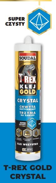SOUDAL T-REX GOLD CRYSTAL KLEJ MONTAŻOWY MOCNY 290ml