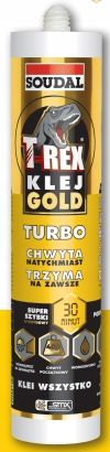 Soudal Klej T-rex gold Turbo Klej montażowy błyskawiczny 290ml