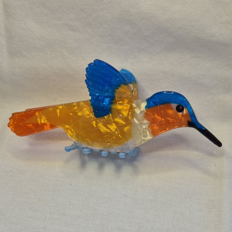 Haarclip ijsvogel
