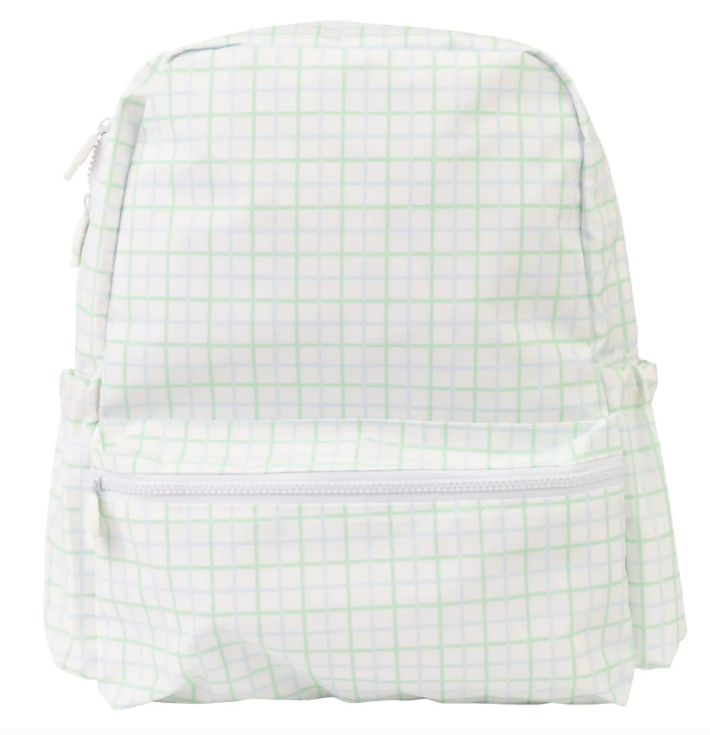 Apple of My Isla Large Backpack, Color: Blue/Green Windowpane