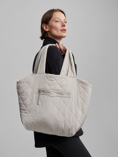amos reversible quilt tote, Color: sandshell, Size: OS