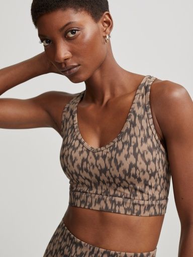 form park bra, Color: cocoa etched animal, Size: XS