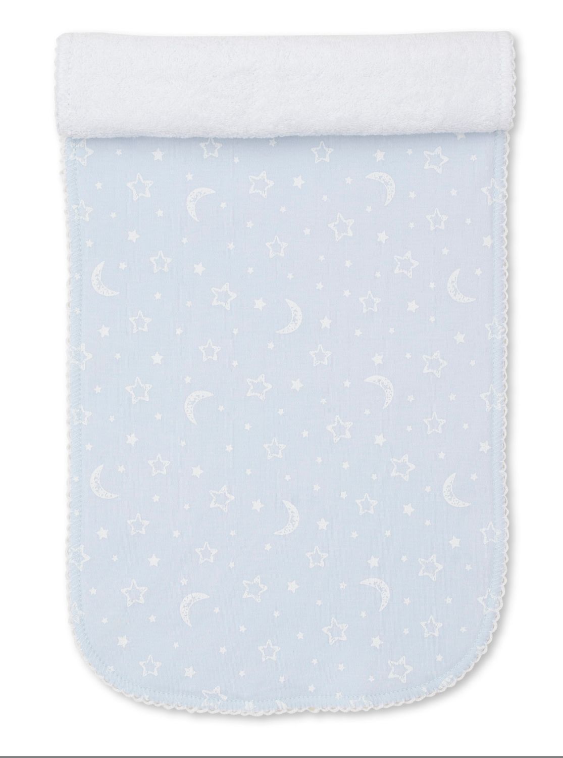 Crescent Moonlight Burp Prt, Color: Light Blue, Size: OS