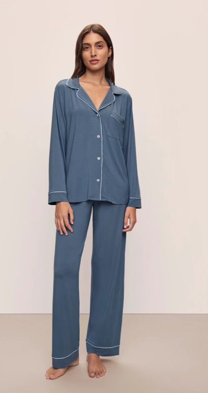 EJ Gisele - The Modal Long Pj Set in Coastal Blue