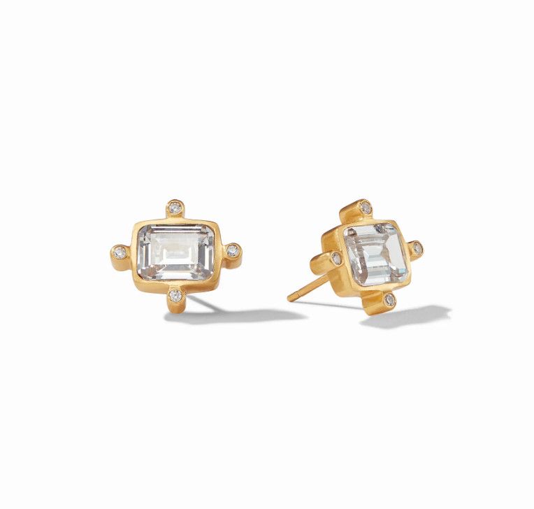 JV Clara Stud Gold Cubic Zirconia