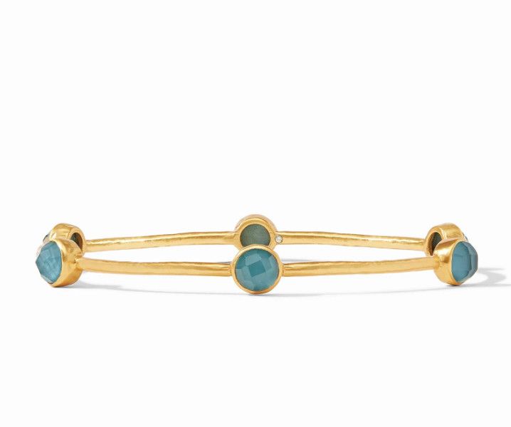 JV Milano Luxe Bangle- Iridescent Peacock Blue/ Medium