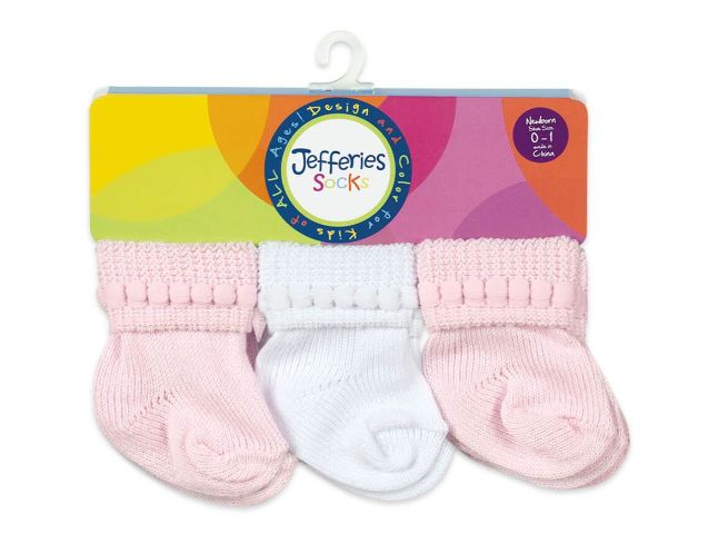 Jeffries 1-6 Pair Pack Girl/Pink&amp;white