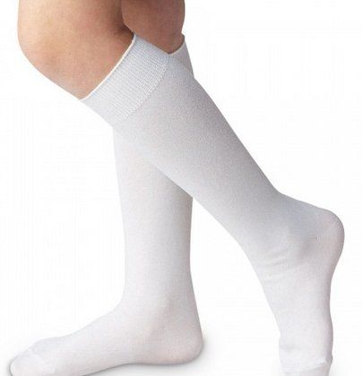 Jefferies Socks White - knee high