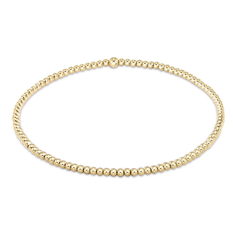 EN Classic Gold 2mm Bead Bracelet