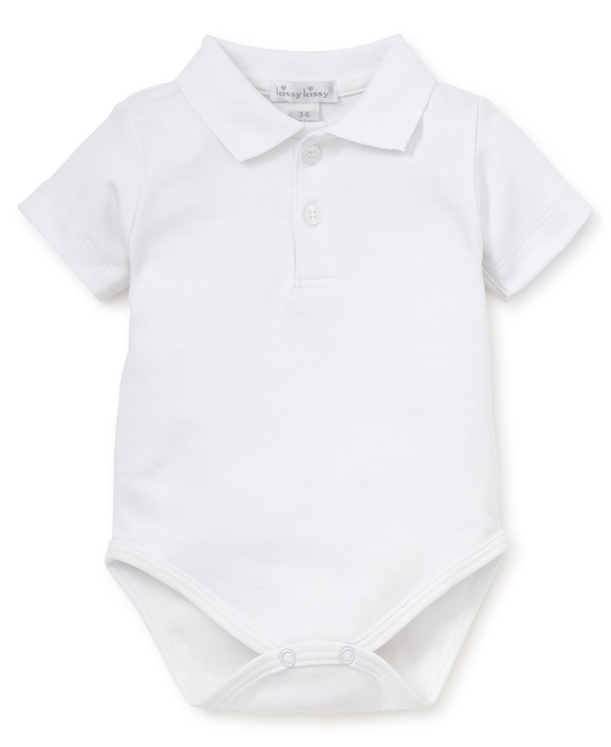 KK S/S Body With Knit Collar- White 