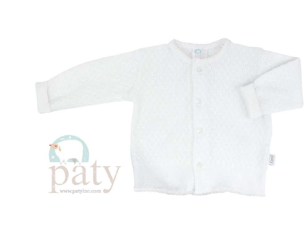 Paty L/S Cuffed Sweater White/White