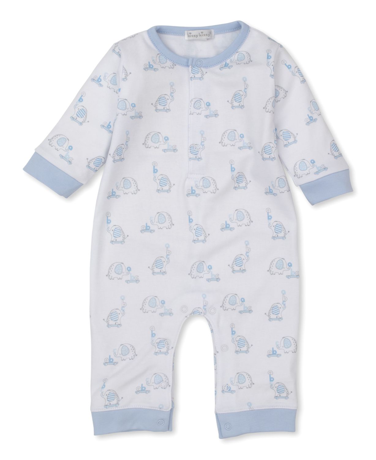 Elephant ABC Playsuit-Blue