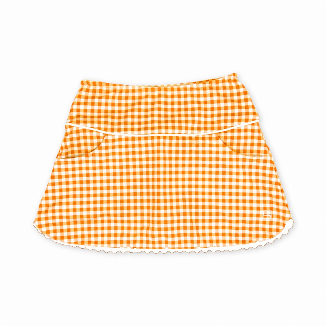 Tiffany Tennis Skort-Orange Gingham 