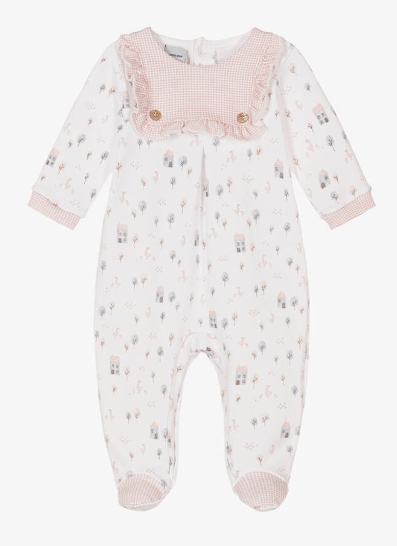 Cotton Knitted Babygrow- Dusty Rose