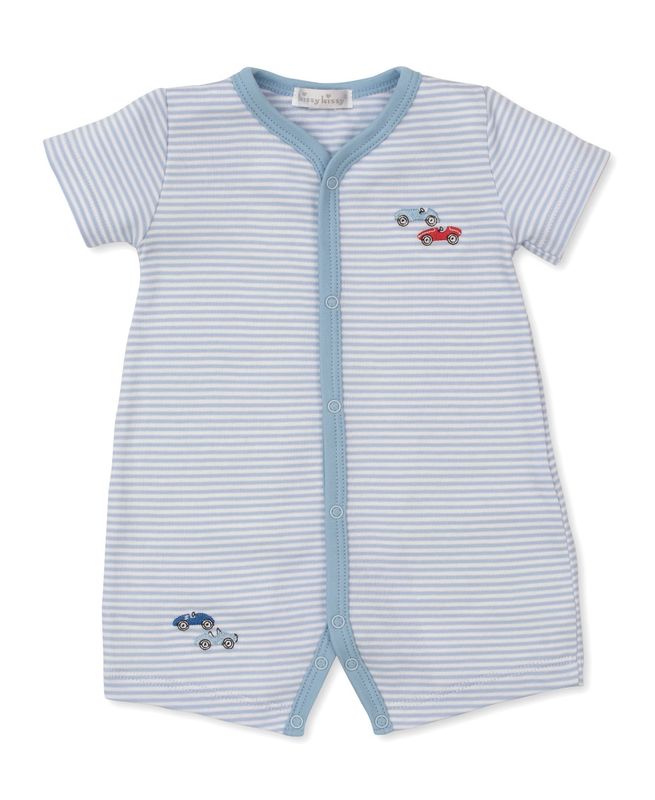 Light Blue Striped Playsuit- Car Central