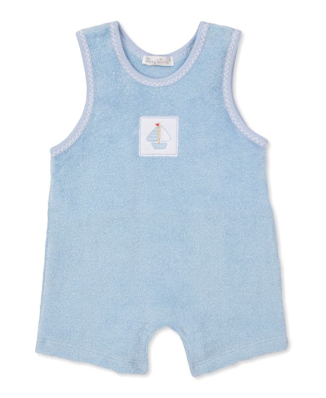 Terry Sleeveless Playsuit- Light Blue Saturday Regatta