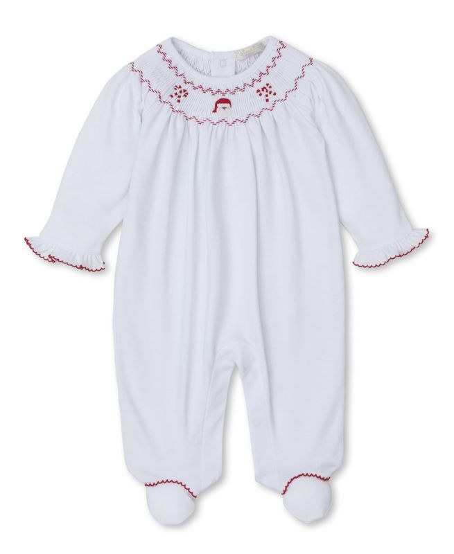 KK Footie with Hand Smocking- CLB Holiday Medley 24